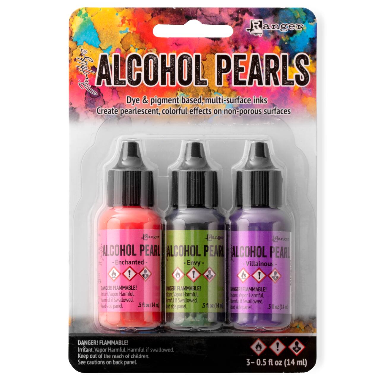 6 Packs: 3 ct. (18 total) Ranger Tim Holtz® Alcohol Ink Pearl Kit 3